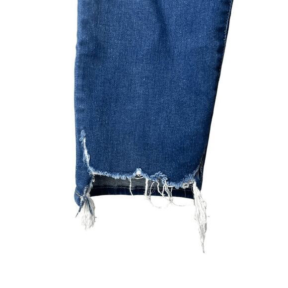 FRAME Le High Straight Leg High Rise Cropped Jeans Cobbert Rips Sz 26 - Picture 7 of 11